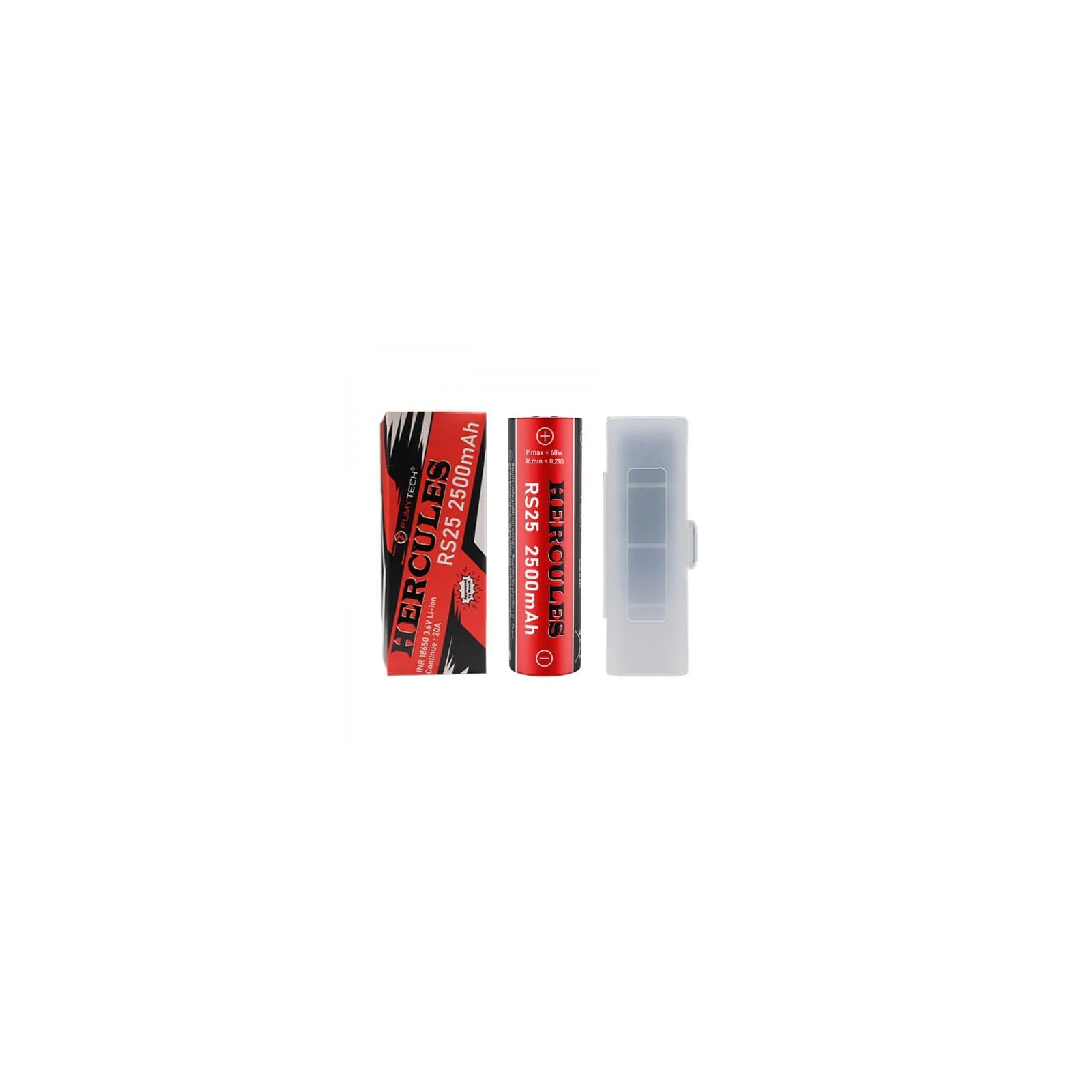 Accu RS25 18650 2500mAh 20A - Hercules by Fumitech
