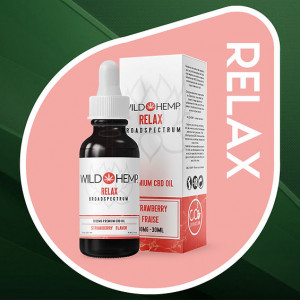 Huile CBD Relax Fraise 30 ml - Wild Hemp