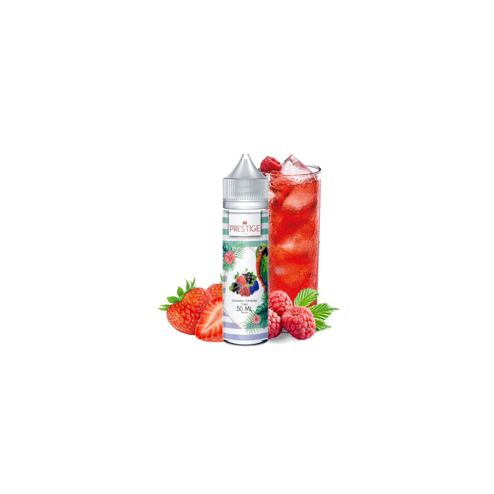 E-liquide Grenadine Framboise Fraise 50 ml Prestige Fruits | Le Petit Fumeur
