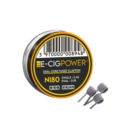 Coils Ni80 Dual Core Fused Clapton E-Cig Power | Le Petit Fumeur