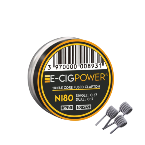Coils Ni80 Triple Core Fused Clapton E-Cig Power | Le Petit Fumeur