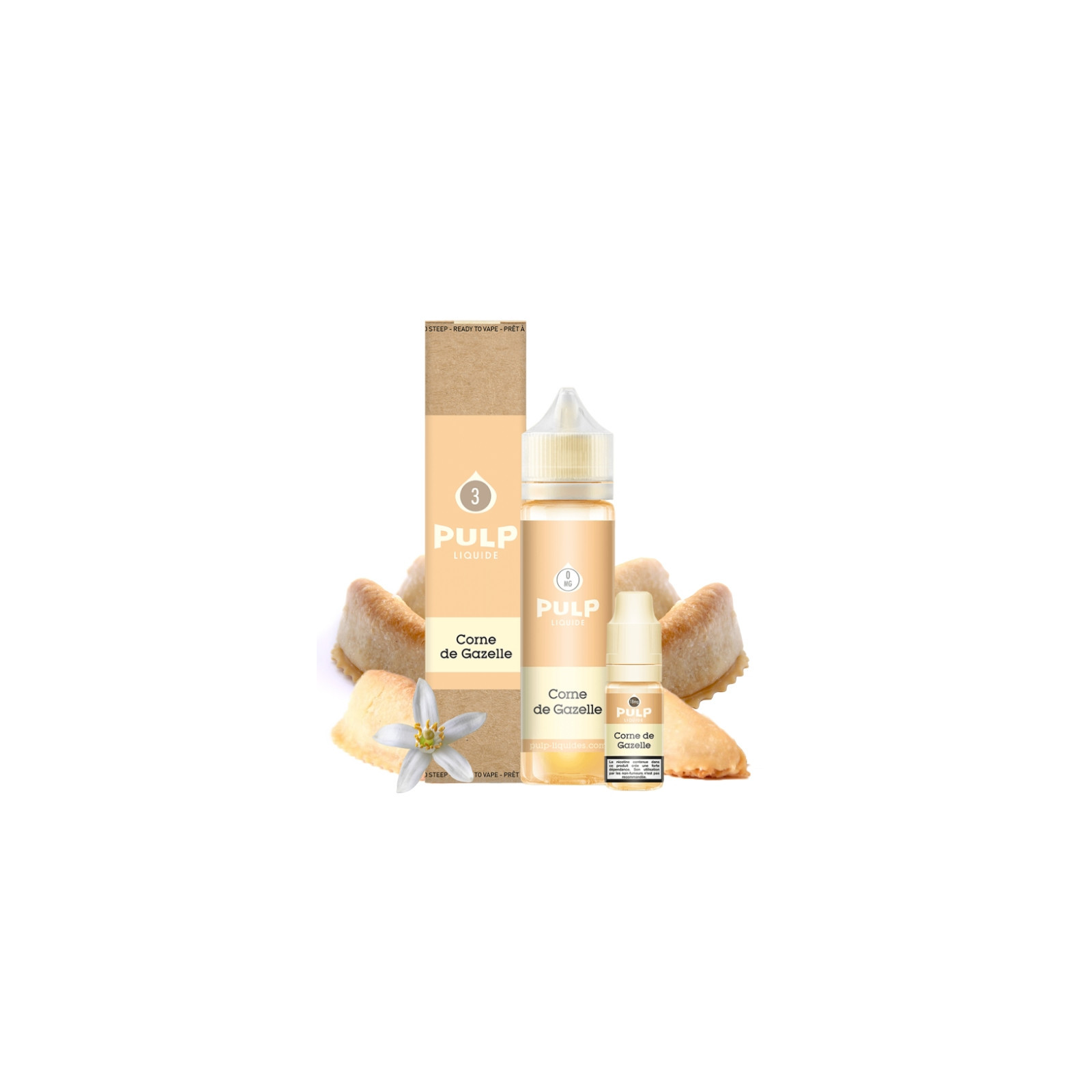 E-liquide Corne de Gazelle 60 ml (Pack e-liquide + booster) Pulp | Le Petit Fumeur