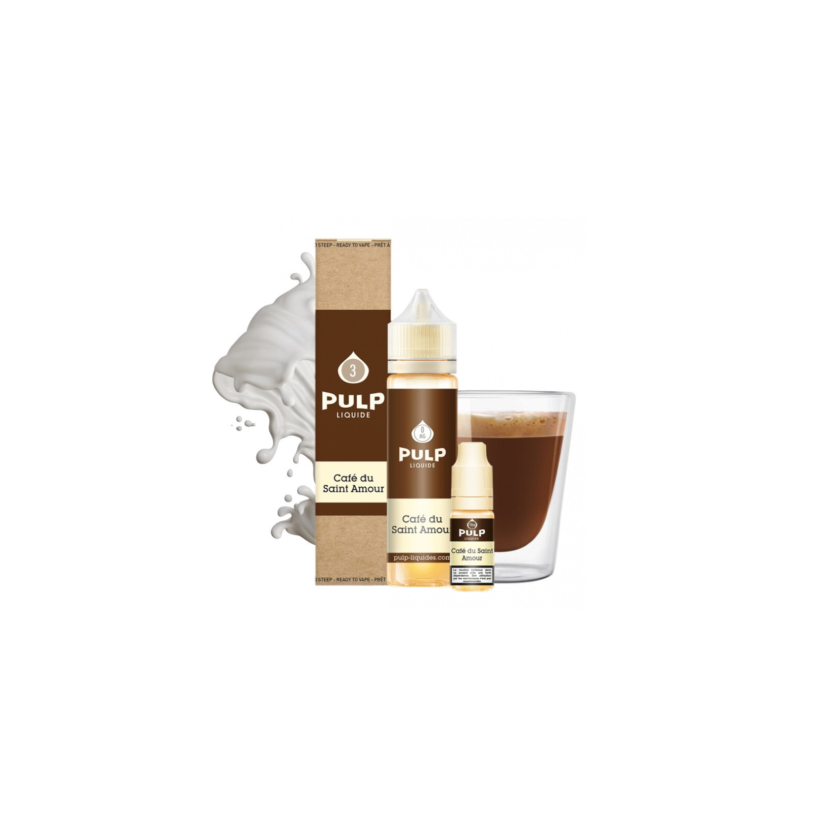 E-liquide Café du Saint Amour 60 ml (Pack e-liquide + booster) Pulp | Le Petit Fumeur