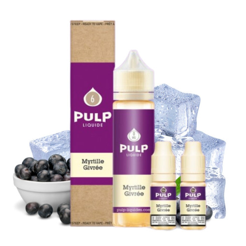 E-liquide Myrtille Givrée 60 ml (Pack e-liquide + booster) Pulp | Le Petit Fumeur