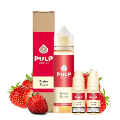 E-liquide Fraise Rubis Rose 60 ml (Pack e-liquide + booster) Pulp | Le Petit Fumeur