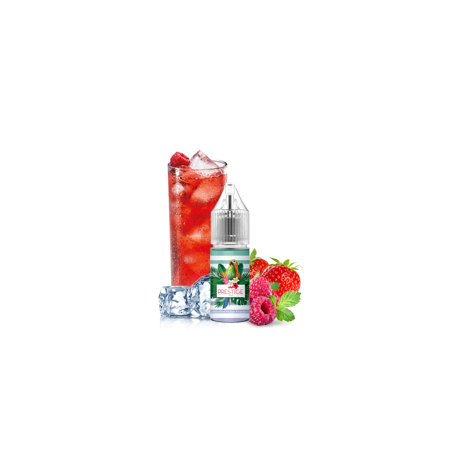 E-liquide Grenadine Framboise Fraise 10 ml Nic Salt Prestige Fruits | Le Petit Fumeur